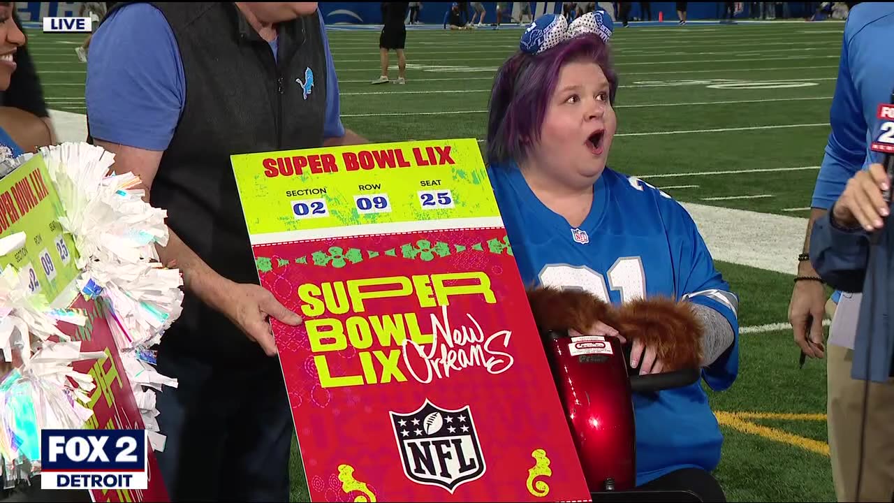 Lions superfan Samantha Stonecipher surprised with Super Bowl tickets