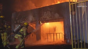 South LA tire shop burns down in suspected arson