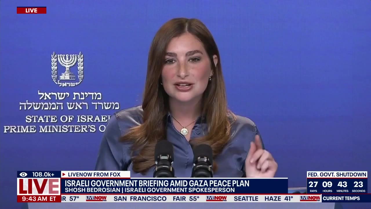 Israeli Govt. briefing amid Gaza peace deal