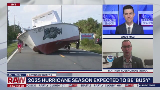 NOAA's 2025 Atlantic hurricane season prediction updated as peak nears