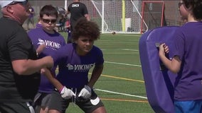 Vikings host flag football camp in Stillwater