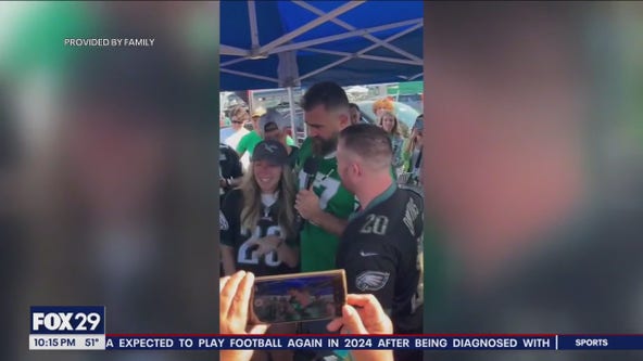 Couple gets married as Jason Kelce left shocked by proposal