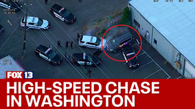 Chopper video shows police chase suspect in WA crime spree