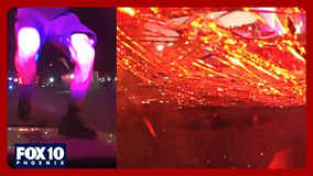 Windshield of Glendale Police cruiser smashed in