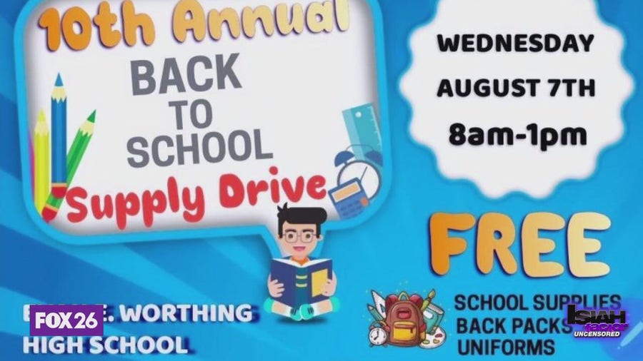 Back To School supply drive