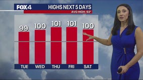 Dallas Weather: June 24 afternoon forecast