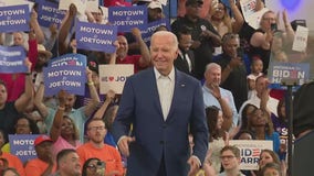 President Biden makes Detroit Renaissance High School campaign stop