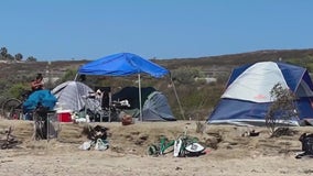 Homeless encampments pop up on SoCal beaches