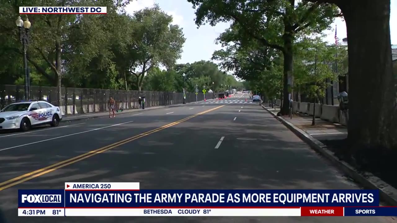 Trump's military parade route: A look at preparations, security