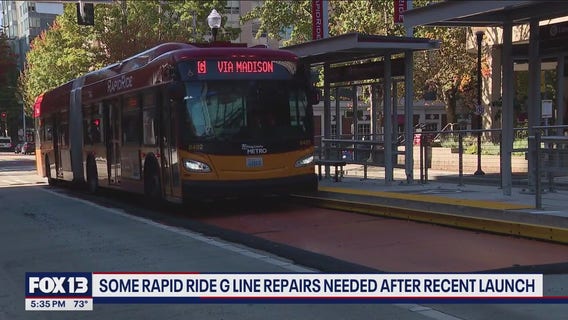 Some RapidRide G Line repairs already needed after recent launch