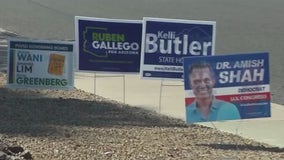 Woman has political signs stolen from her yard twice