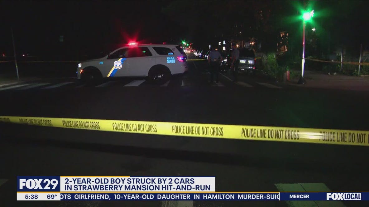 2-year-old boy struck by two cars in Philadelphia after wandering into the street