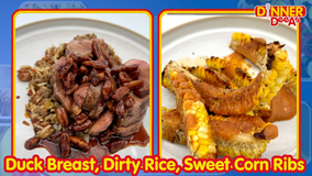 Dinner DeeAs: Duck Breast, Dirty Rice, Sweet Corn Ribs