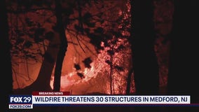 Huge brush fire burned close to homes in Medford