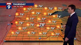 MN weather: Bright, comfortably warm Thursday