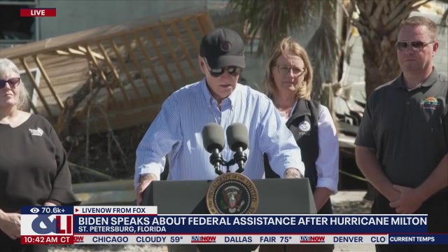 Biden calls for $100 billion aid package following Hurricanes Helene and Milton