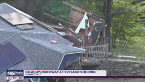 Cleanup underway after flash flooding in Connecticut