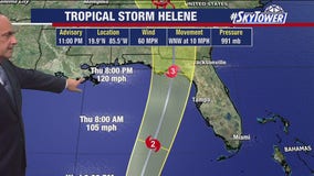 Tropical Storm Helene to intensify in the gulf