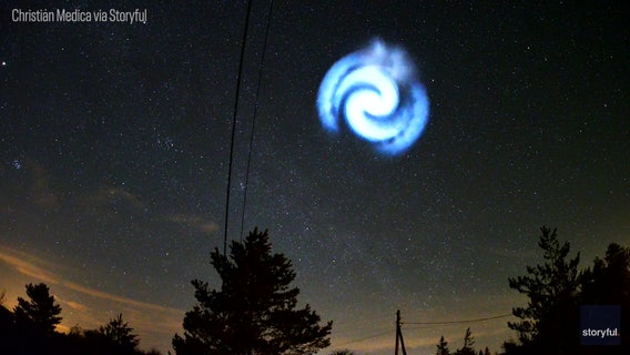 Watch: SpaceX spy satellite launch leaves otherworldly spiral in the sky
