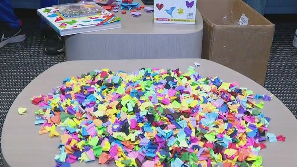 Chicago middle schoolers vie for origami frog world record
