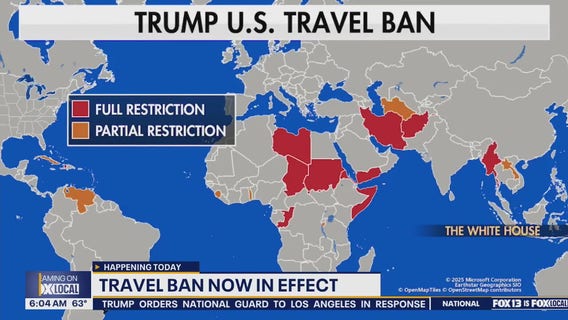 US Travel ban now in effect