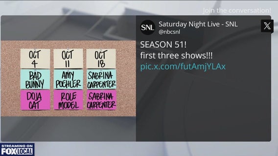 Saturday Night Live revealing hosts for first 3 episodes of season 51