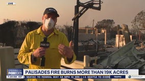 Touring neighborhoods destroyed by Palisades wildfire in CA