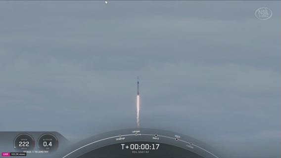 SpaceX Falcon 9 launch satellite into space