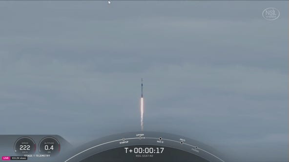 SpaceX Falcon 9 launch satellite into space