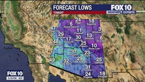 Arizona weather forecast: Overnight Freeze Warning in effect for parts of Arizona