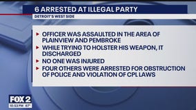 6 arrested at illegal block party in Detroit