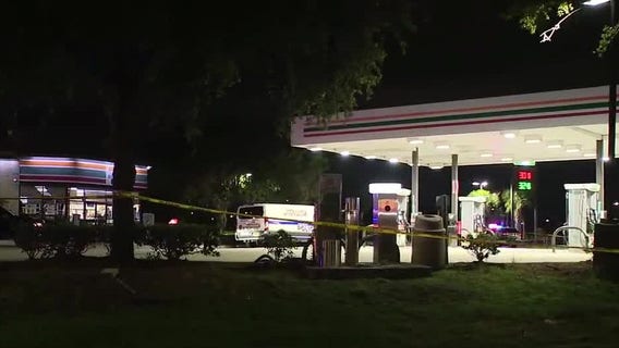 Heavy police presence at Orlando gas station