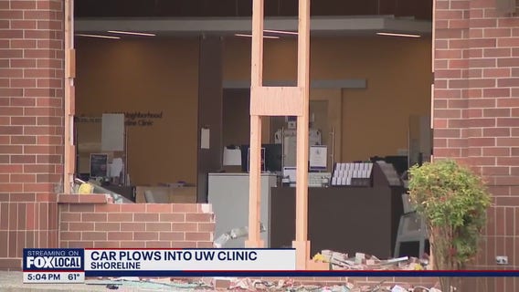 Car plows into Shoreline, WA medical clinic