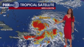 Tropical update: Ernesto moves from Puerto Rico