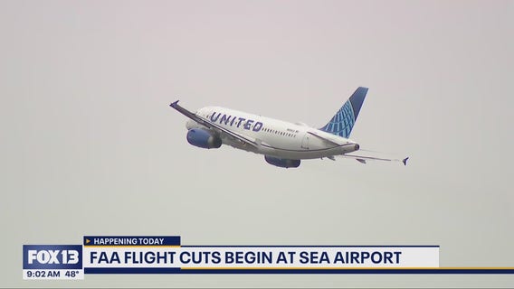 FAA flight cuts begin at Sea Airport as US gov. remains shutdown