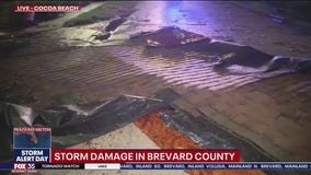 Possible tornado rips roof off Brevard County bank