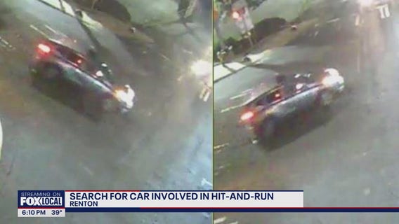 Search for car involved in Renton hit-and-run