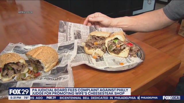 Philadelphia judge could face discipline over promotion of wife’s cheesesteak shop