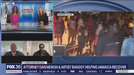 Attorney Dan Newlin and Shaggy help with Jamaica relief