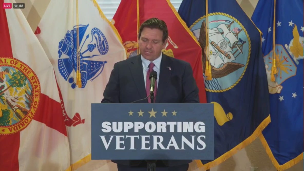 DeSantis holds "Supporting Veterans" news conference