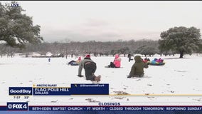 FOX 4 reporter wins sledding race on a makeshift sled