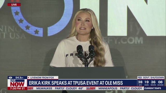 Vice President Vance, Erika Kirk speak at Turning Point USA event at Ole Miss
