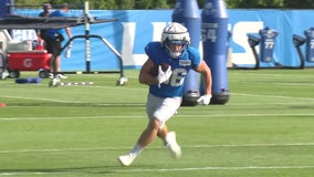 Lions practice in full pads for the first time in training camp