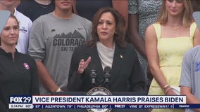 Kamala Harris speaks at White House after Biden exits race