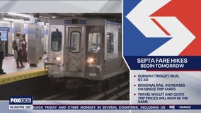 SEPTA fare increase begins Sunday