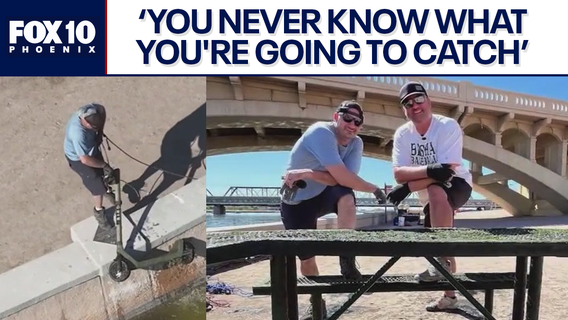 Brothers magnet fish in Tempe Town Lake & uncover crime scene evidence