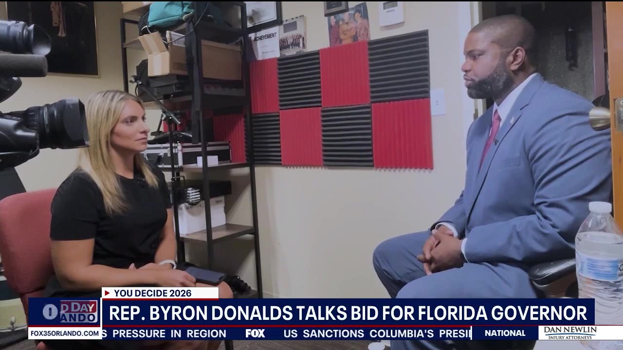 Congressman Byron Donalds speaks on bid for Florida Governor