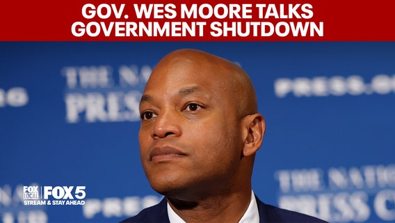 Maryland Governor Wes Moore talks government shutdown, Commanders relocating back to DC