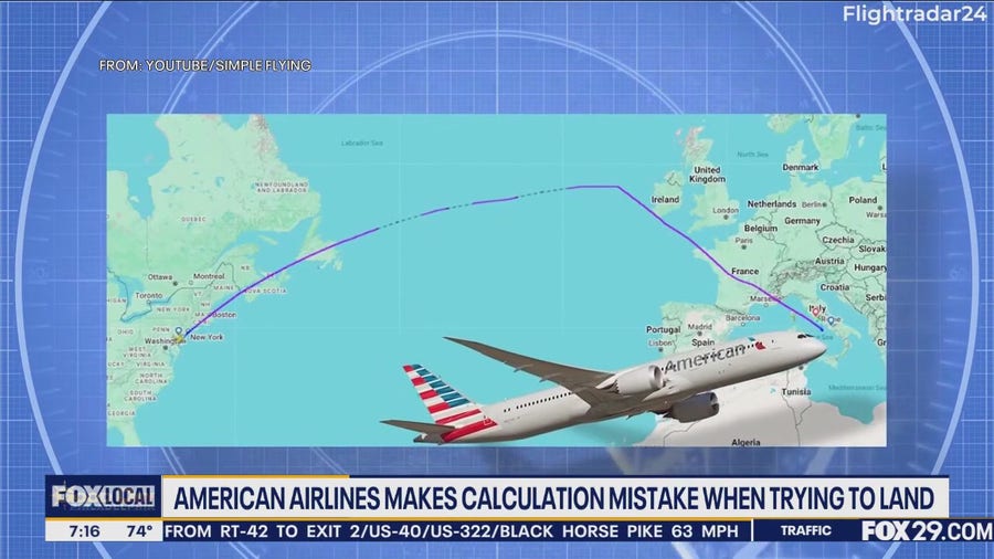 International flight from Philly deemed too big to land at Italian airport