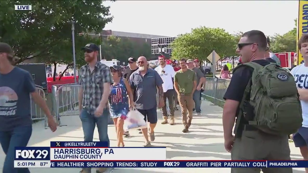 Long lines in Harrisburg ahead Trump's first rally since assassination attempt